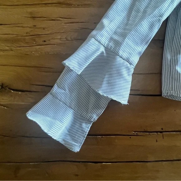 On Twelfth Blue and White Striped Shirt - Picture 5 of 10